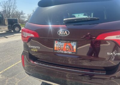 Back of a SUV car body after restoration.
